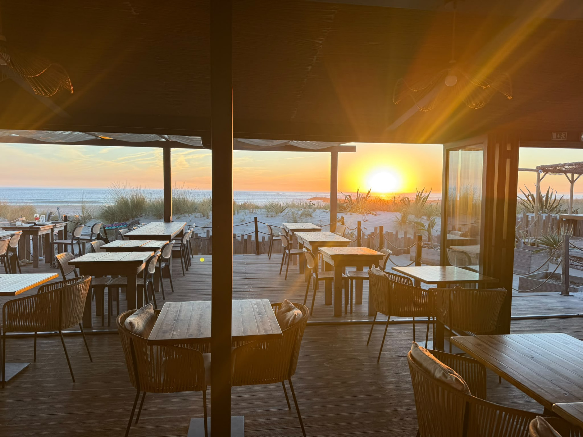 Secret Sunset Dinner, the terrace at sunset